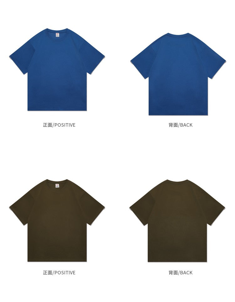 Novo verão masculino t camisa moda sólida básico solto hip hop manga curta ca