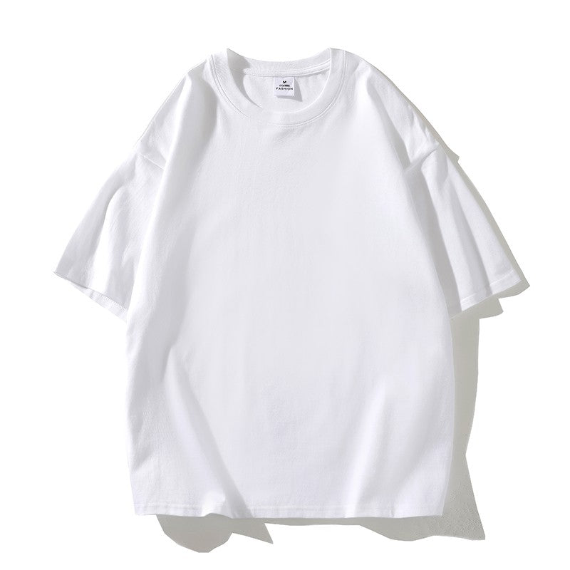 Novo verão masculino t camisa moda sólida básico solto hip hop manga curta ca