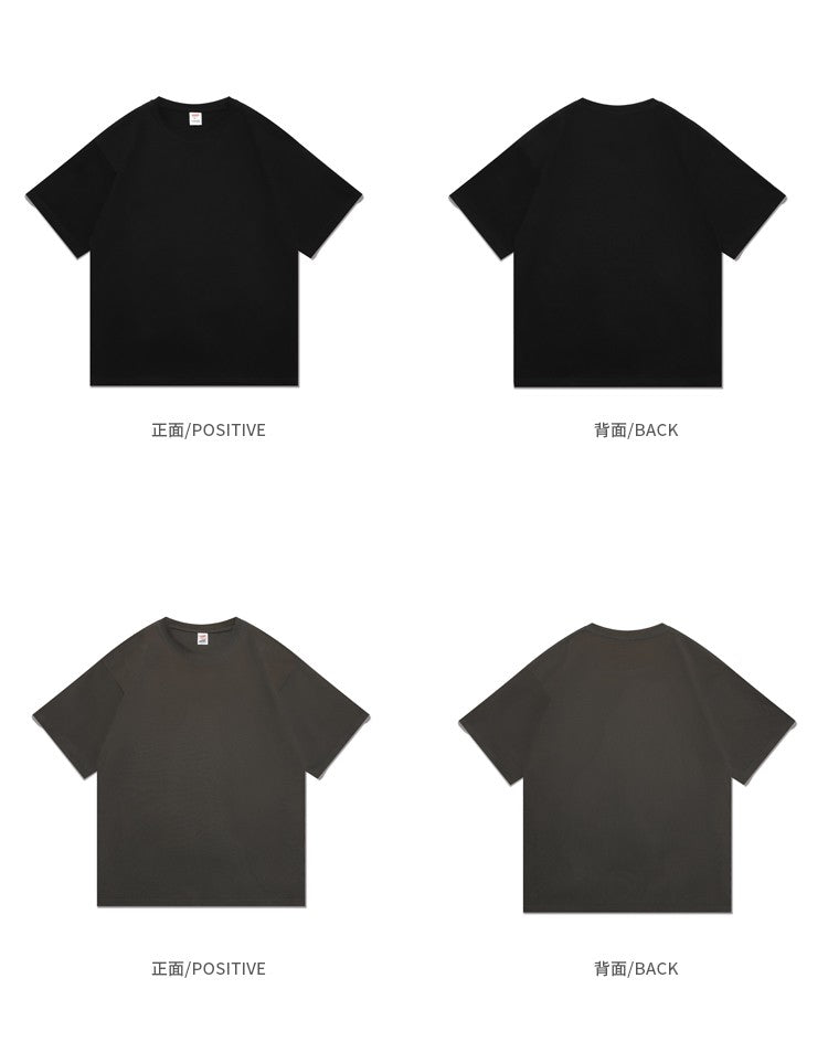 Novo verão masculino t camisa moda sólida básico solto hip hop manga curta ca