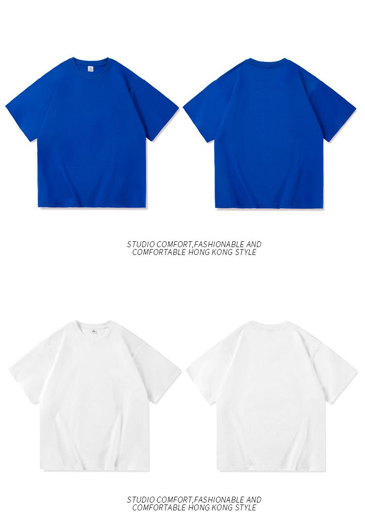 Novo verão masculino t camisa moda sólida básico solto hip hop manga curta ca