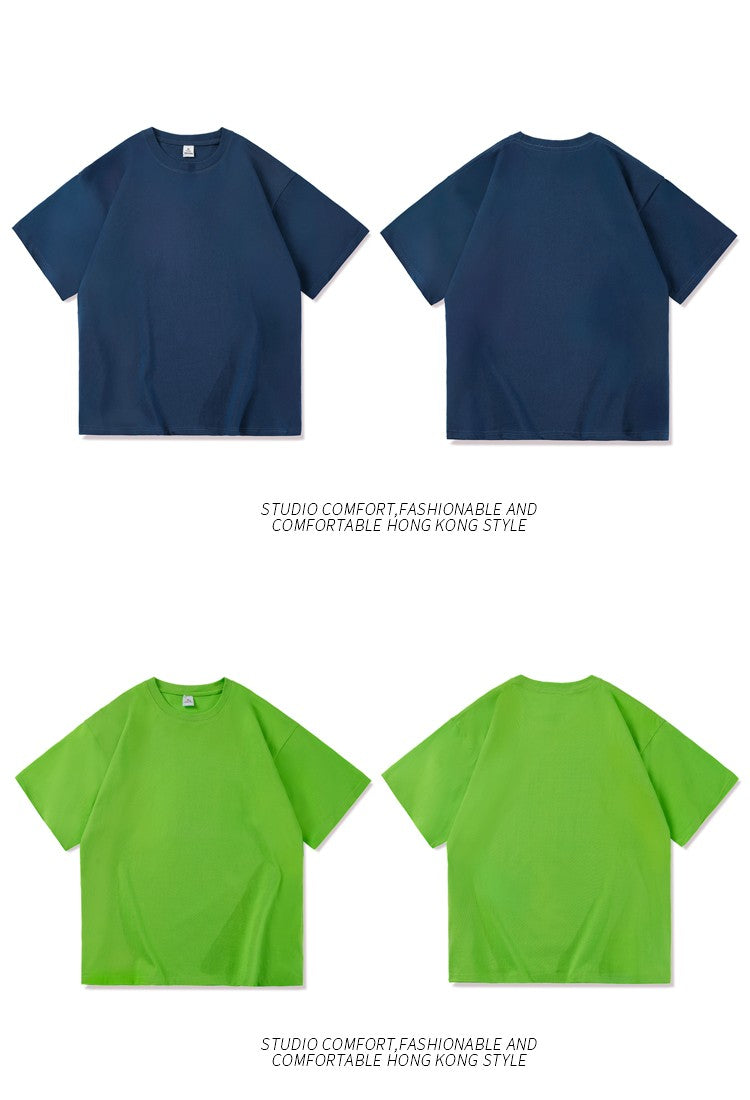 Novo verão masculino t camisa moda sólida básico solto hip hop manga curta ca