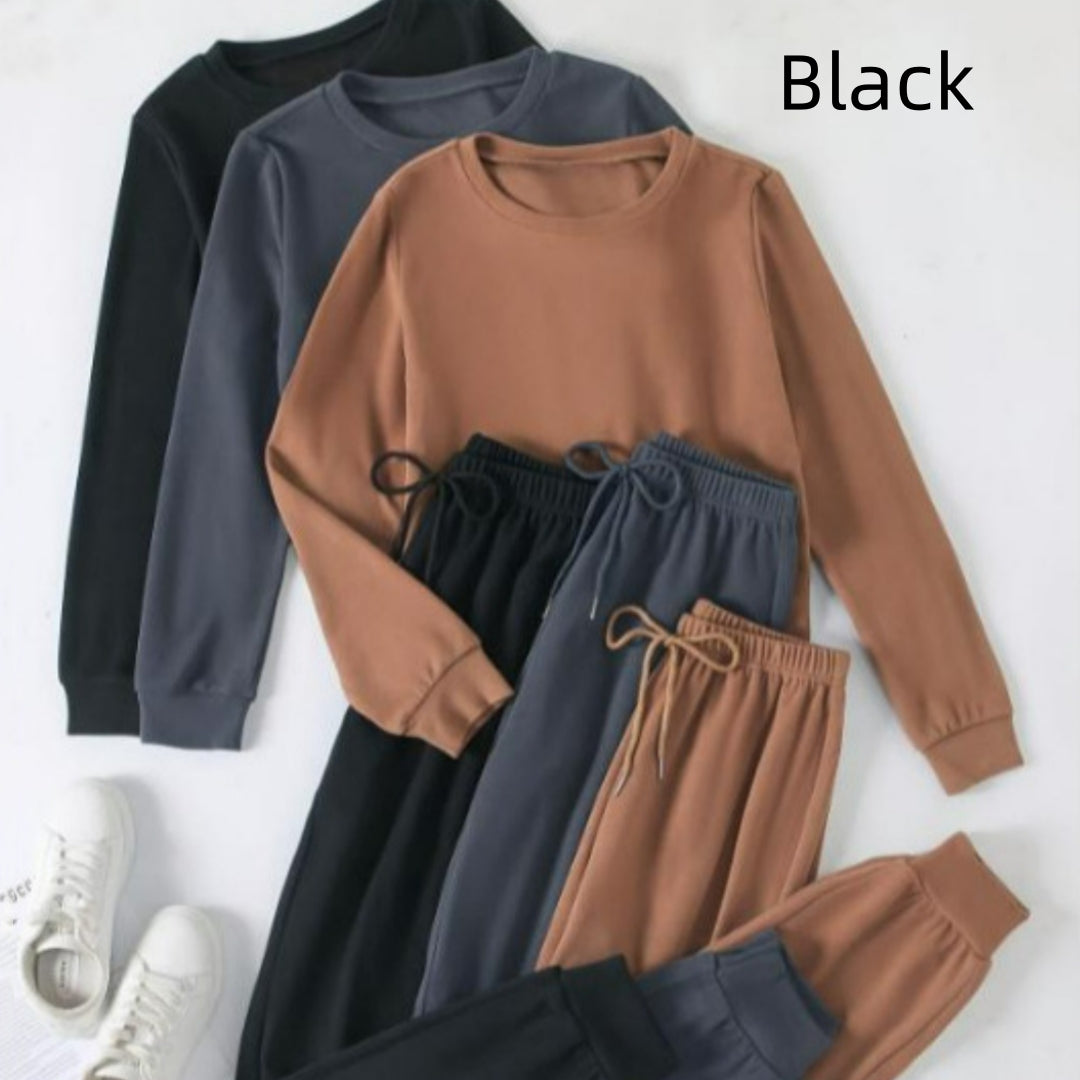 Men's Relaxed Solid Hue Full Sleeve Trousers Combo