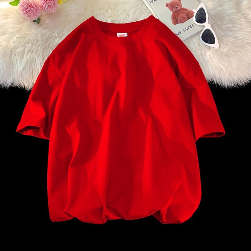 Novo verão masculino t camisa moda sólida básico solto hip hop manga curta ca