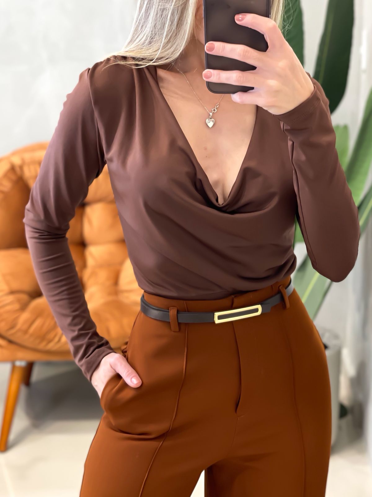 Body em Suplex Manga Longa e Gola Boba Tainara