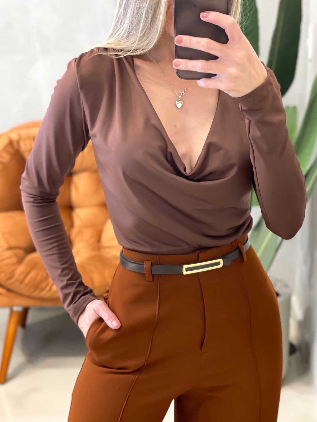 Body em Suplex Manga Longa e Gola Boba Tainara