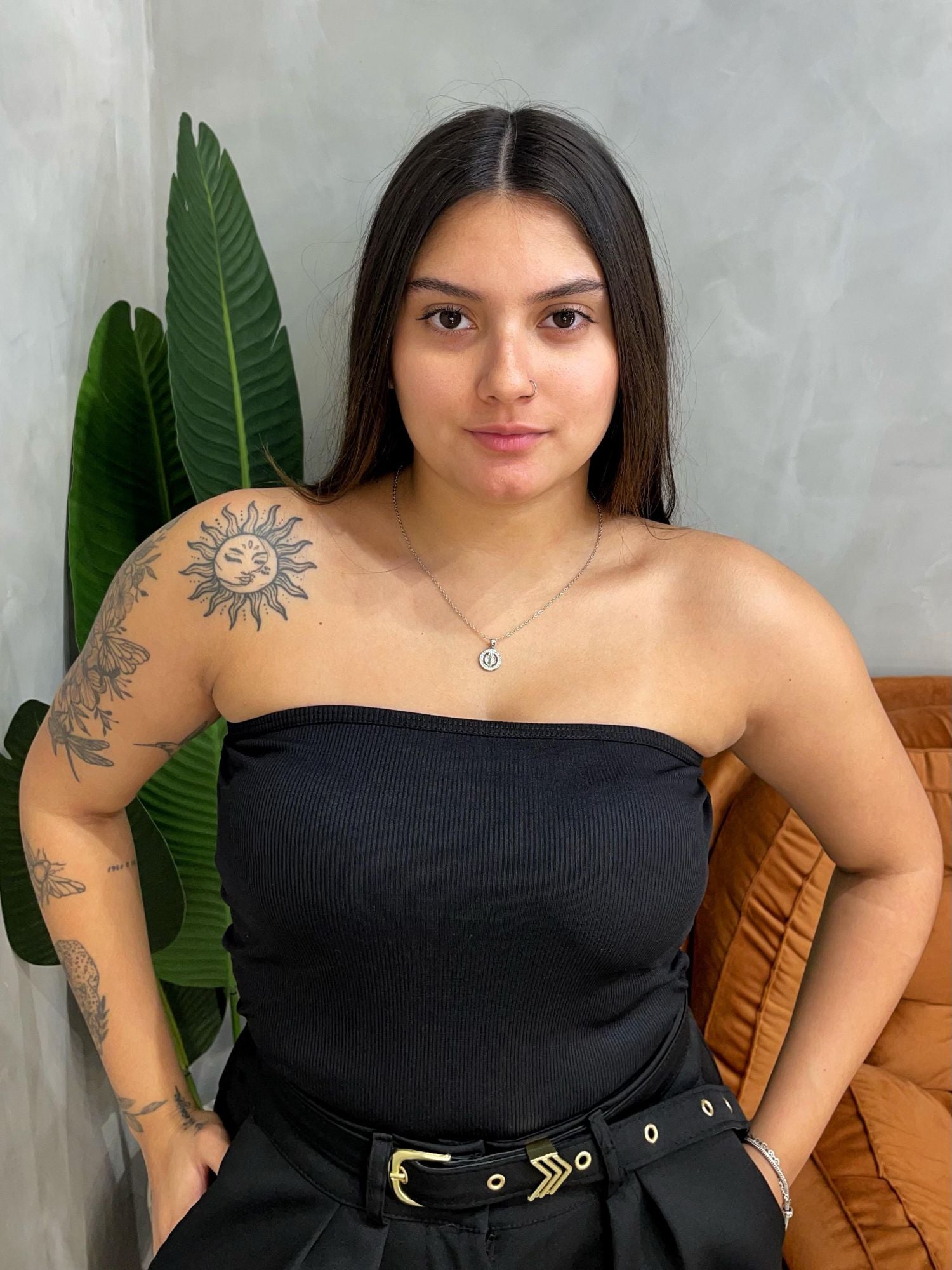 Blusa em Ribana Sem Alça com Bojo Lorraine