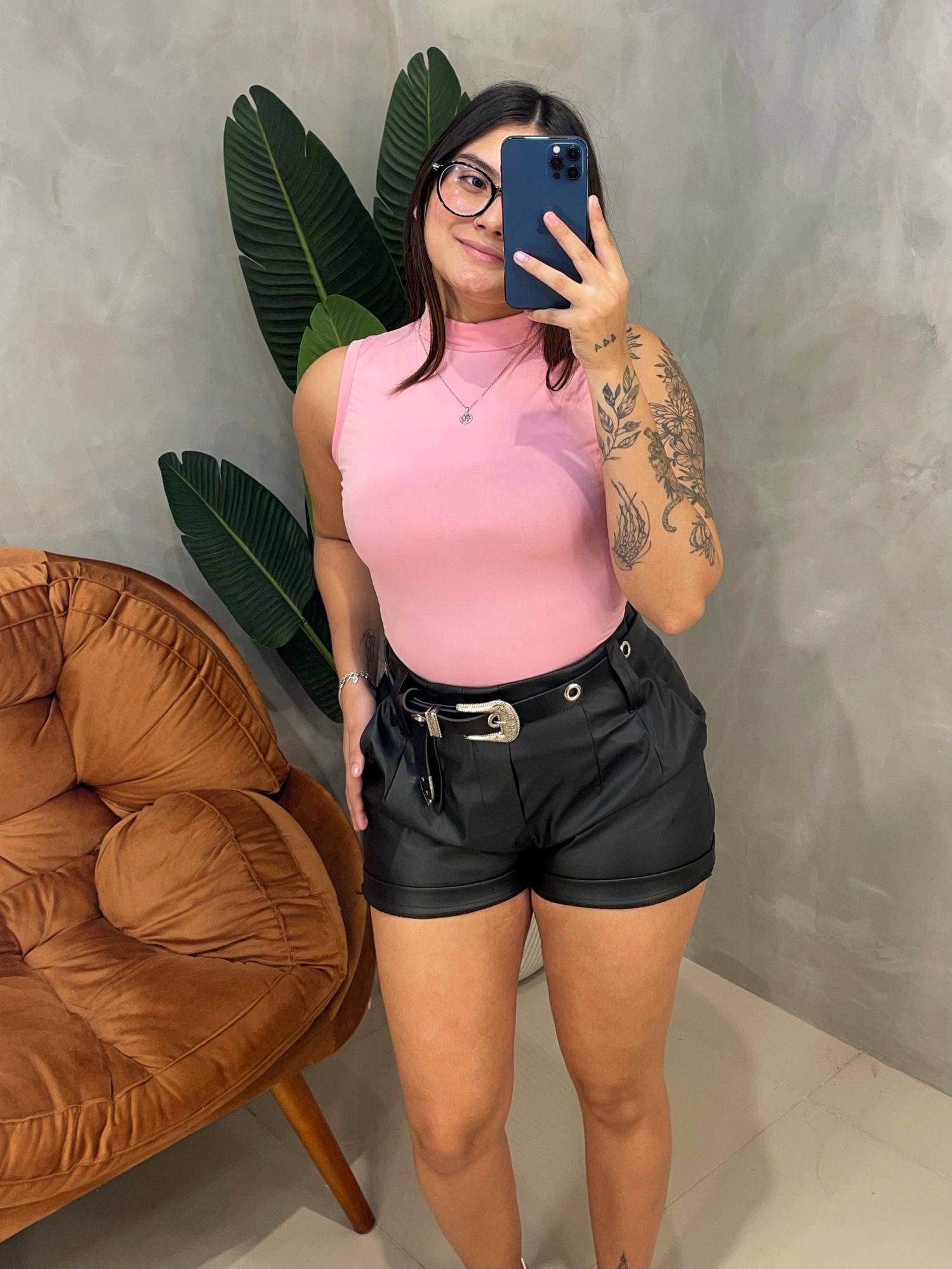 Body em Suplex Regata com Decote Costas e Gola Jessica