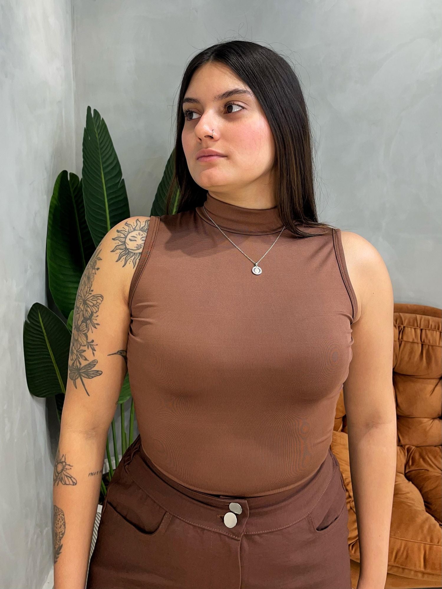 Body em Suplex Regata com Decote Costas e Gola Jessica